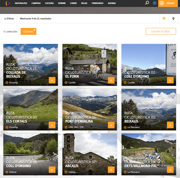 Rutas de ciclismo en Andorra