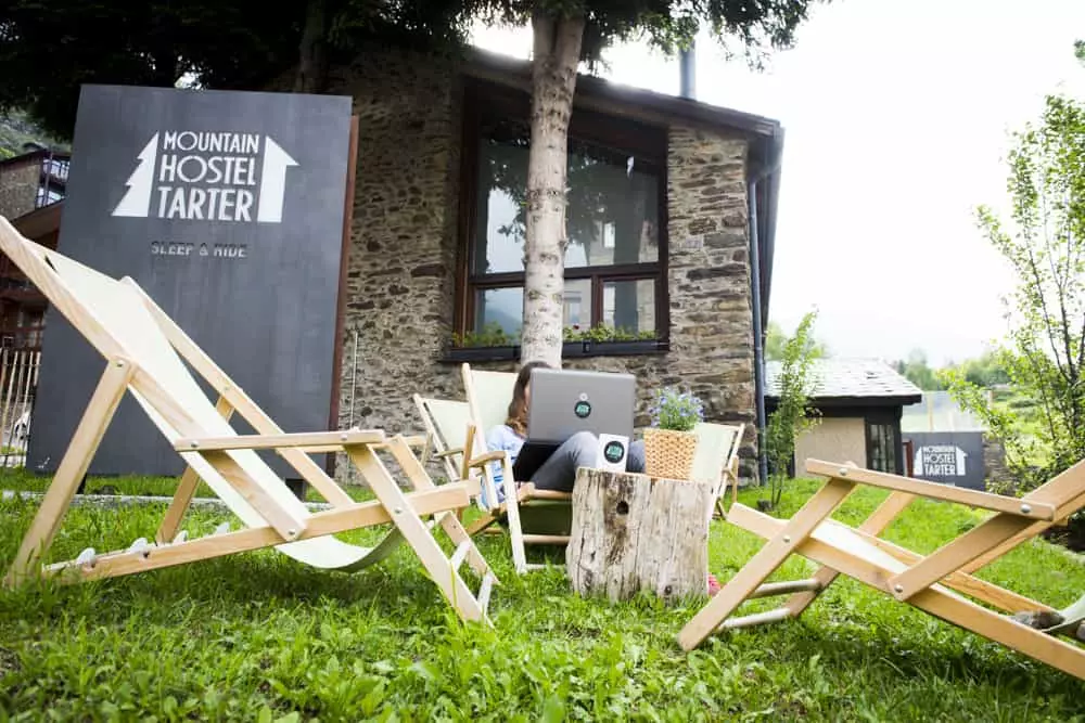 mountain hostel tarter andorra courtyard-74